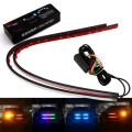 Colour Net Light Dash Flashing Bulbs Decorative Strip Car LED Strobe 2x 62cm RGB