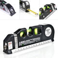 Multipurpose Laser Level Aligner 3 Bubbles Measuring Tape Ruler