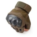 Tactical Rubber Hard Knuckle Half Finger Gloves Army Military Finger Cots