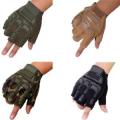 Soldier Half Finger Gloves Tactical Outdoor Antiskid Sport Cycling Motorcycle - Camouflage