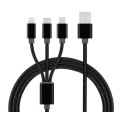 USB Cable 3 in 1 Multiple Charging Micro Type C Cable For iPhone 8 Plus Samsung Hua Wei