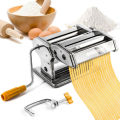 Pasta Maker 3-in-1 Stainless Steel Pasta Machine Hob with 2 Blades and Tabletop Clamp