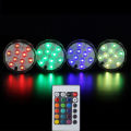 Submersible Waterproof Pool Wedding Party Vase Light 10LED RGB +Remote Control