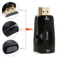 HDMI to VGA Output,HD 1080P Plug and Play Converter Adapter with Audio Cable
