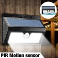 30 LED Solar Powered PIR Motion Sensor Security Wall Garden Light Lamp Outdoor
