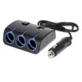 Car Lighter Charger 3 Socket Adaptor with 2 USB Charging Port