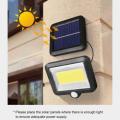 COB 100LED Solar Light Motion Sensor Waterproof Outdoor Path Night Lighting Lamp