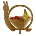 Wooden Collapsible Snails Shape Basket Kitchen Fruits Vegetable Storage