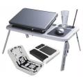 E Table Foldable & Portable Laptop Table With 2 USB Cooling Fans