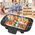 Portable Outdoor Smokeless Electric Pan Grill BBQ Stove 5 Temperature Mode HOT