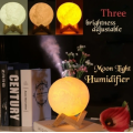Air Humidifier 3D Moon Lamp Aroma Essential Oil Diffuser Air Purifier Mist Maker