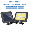128 LED Bright COB White Solar LED Light With Split Solar Panel & Motion Sensor with Cable