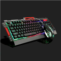 Hand-feel Gaming Keyboard + Mouse USB Wired Colorful Backlit Mechanical