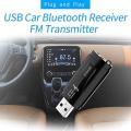 USB Car Wireless Bluetooth Audio Receiver FM Transmitter 3.5mm