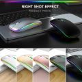 WIFI Mouse Rechargeable Wireless For Laptop Ipad Macbook Computer LED Light
