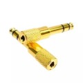 Gold Audio Adapter Stereo 6.35 Male to 3.5 Female Jack Plug Audio Stereo Adapter