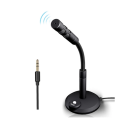 Microphone Plug and Play 3.5MM Home Studio Omnidirectional Microphone Suitable for Deskt