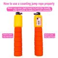 Counting Jump Rope Sponge Handle Adjustable Sports Fitness Skipping Rope