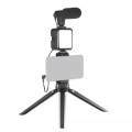For Smart Mobile Phone Stand Live Video Stand Fill Light With Microphone Desktop Tripod