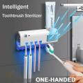 Sterilizing Toothbrush Holder And Toothpaste Dispenser