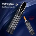 Cigarette Electric Lighter Smoke Cover Holder USB Windproof Smoking Accessory
