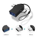 Mini Type-C and Micro USB 2-In-1 OTG Adapter USB Converter For Android Phone