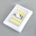 4 COB LED Wall Light Switch Magnetic with Step less Dimming & ON/OFF [Battery operated] Emergency