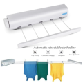 Retractable Clothesline Plastic Clothes Line Automatic Telescopic Drying Rack Wall Mounted Clothes