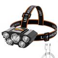 5LED Head Lamp USB Rechargeable Portable Flashlight Outdoor Camping Headlight
