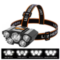 Head Lamp USB Rechargeable Flashlight Outdoor Camping Headlight 5 LED