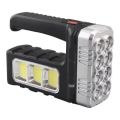 Ultra Bright 8 LED Flashlight Searchlight with USB and Solar Dual Charging TorchLight