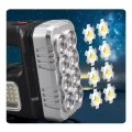 Ultra Bright 8 LED Flashlight Searchlight with USB and Solar Dual Charging TorchLight