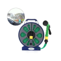 15M Flat Garden Hose with 7 Pattern Spray Nozzle with Stand