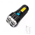 4-core LED light USB rechargeable flashlight