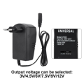 30W 3V-12V Adjustable Voltage Charging Power Adapter With 6 Connectors