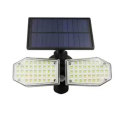 Solar Wall Lamp Led Double-Head Garden Lamp Human Body Sensor Lamp Outdoor Waterproof Street Lamp