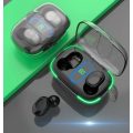 TWS Digital Display Bluetooth Headset Transparent Shell Y90