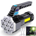 COB 7 LED Flashlight USB Rechargeable Torch Handheld Portable Outdoor Lamp