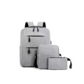 15 Laptop Backpack With External Charging USB Port With 2 Small Bags