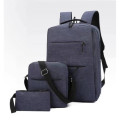 15 Laptop Backpack With External Charging USB Port With 2 Small Bags