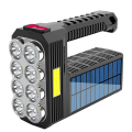 8 LED Solar Rechargeable Flashlights Multifunction LED Torch Portable Flashlight