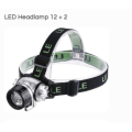LED Headlamp 12 + 2 Headlight