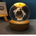 LED glow-in-the-dark crystal ball