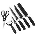 Stainless Steel Kitchen Knife Set 6 Black