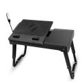 Adjustable Angle Laptop Table With 4 Port USB Hub LED Light Built-in Mouse Pad