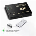 3 Port Mini HDMI Switcher Splitter 4K 2K 3D 3 In 1 Out HDMI Switch with Remote