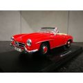 1955 MERCEDES BENZ 190 SL CABRIO DIECAST SCALE 1/18 BY WELLY IN DISPLAY BOX