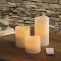 LED FLAMELESS DRIPPING CANDLES WITH REMOTE (3 PC) - H153