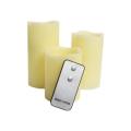 LED FLAMELESS DRIPPING CANDLES WITH REMOTE (3 PC) - H153