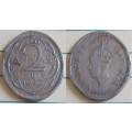 1940 - British - India - 2 Annas - Error Coin ? -Rounded corners (not rhomus). See note